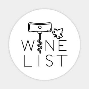 Wine List Magnet